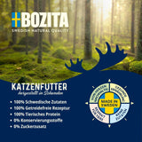 Bozita Tetra Sterylizowane kawałki w sosie z dużą ilością kurczaka - 6 x 370g Mokra karma dla kotów bez ziaren i cukru - Bez GMO, z 8,5% białka i 4,5% tłuszczu - Wysoka jakość i wyjątkowo smaczna