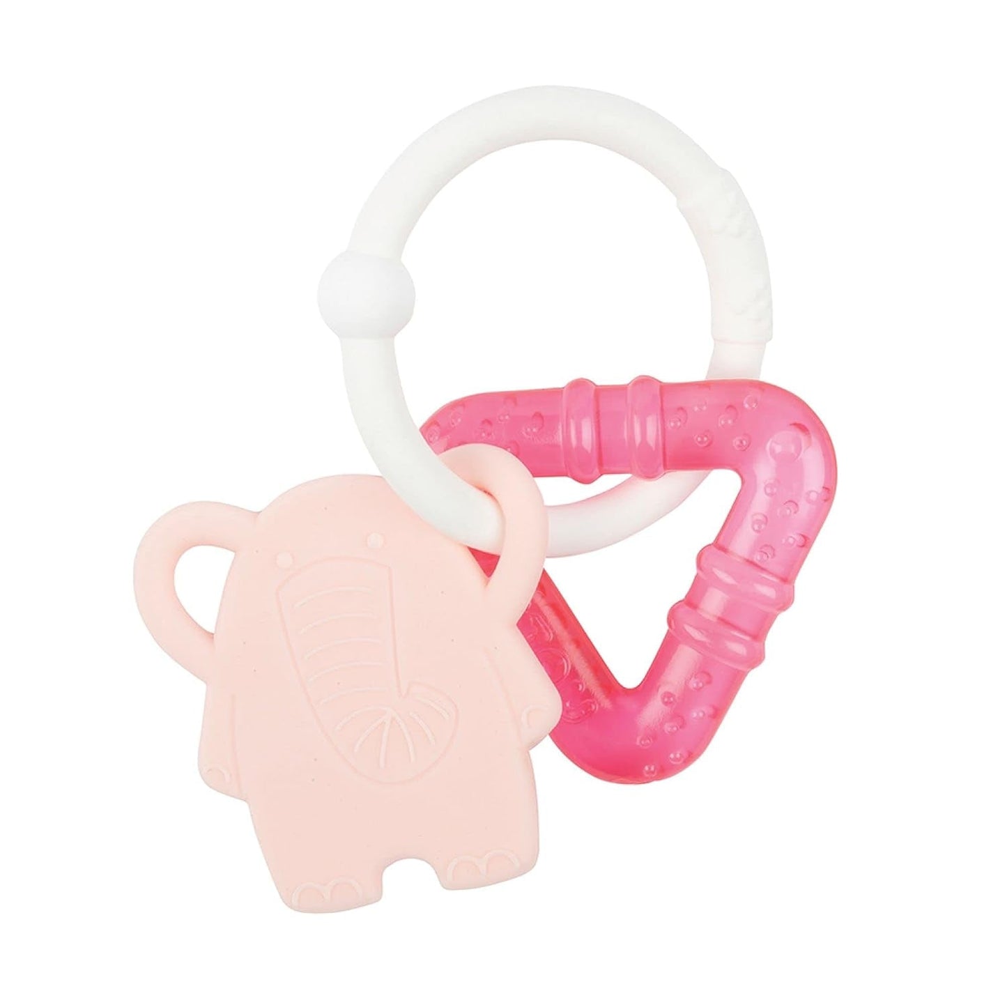 Pierścień ząbkowany Nattou Silicone Cooler, mysz, wypełniony wodą, bez BPA, 13,5 x 10,5 x 15 cm, silikon, niebieski/biały