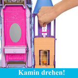 Mattel Disney Frozen - Domek dla lalek Castle Arendelle (60 cm+) z lalką Elsą, 4 place zabaw i 15 mebli i akcesoriów Disney Frozen II, HLW61