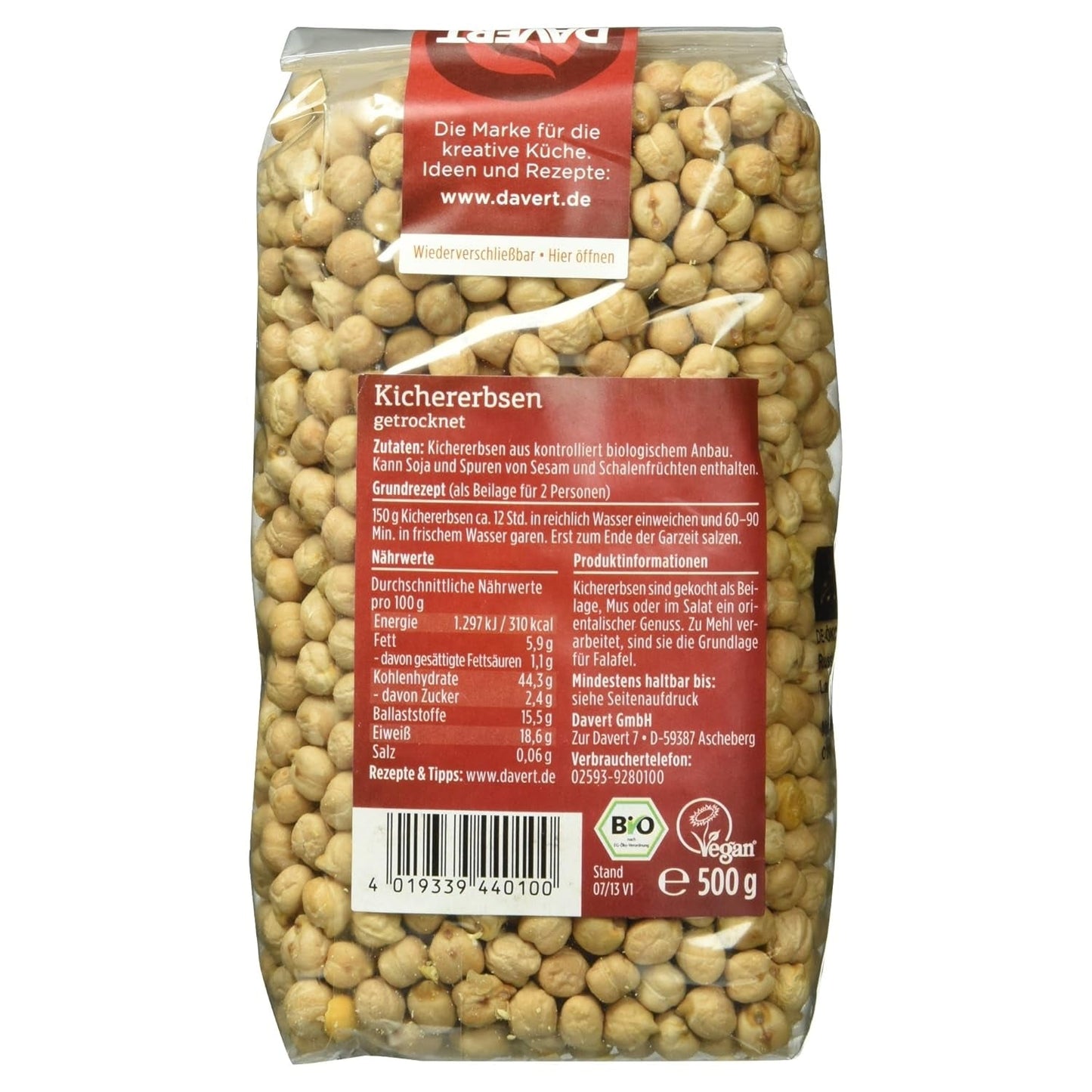 Ciecierzyca Davert Bio, 500 g
