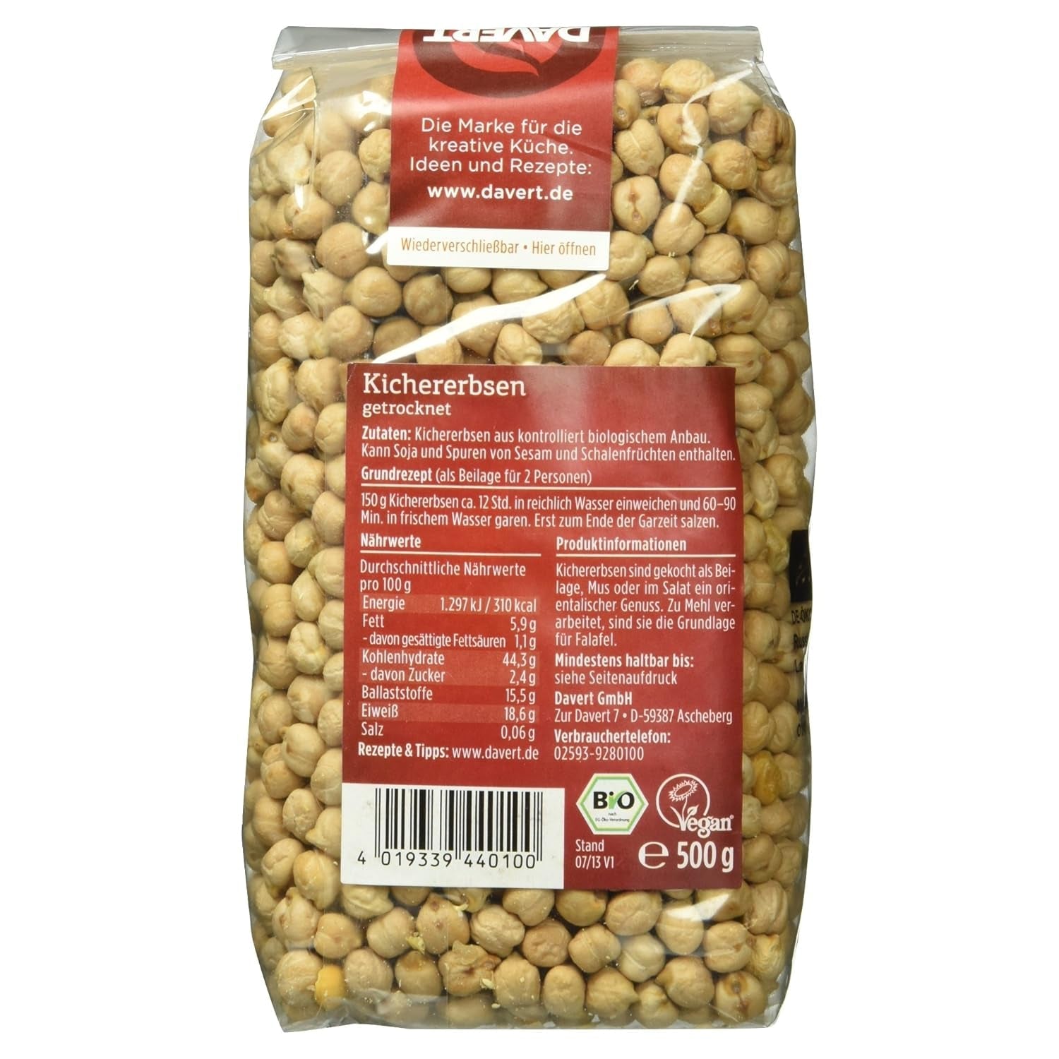 Ciecierzyca Davert Bio, 500 g