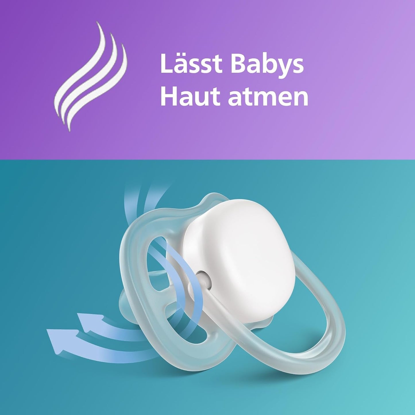 Smoczki Philips AVENT ultra air - Lekkie i oddychające smoczki dla dzieci w wieku 0-6 miesięcy, niezawierające BPA, z etui do przenoszenia jako sterylizator, 2 sztuki, model SCF085/24