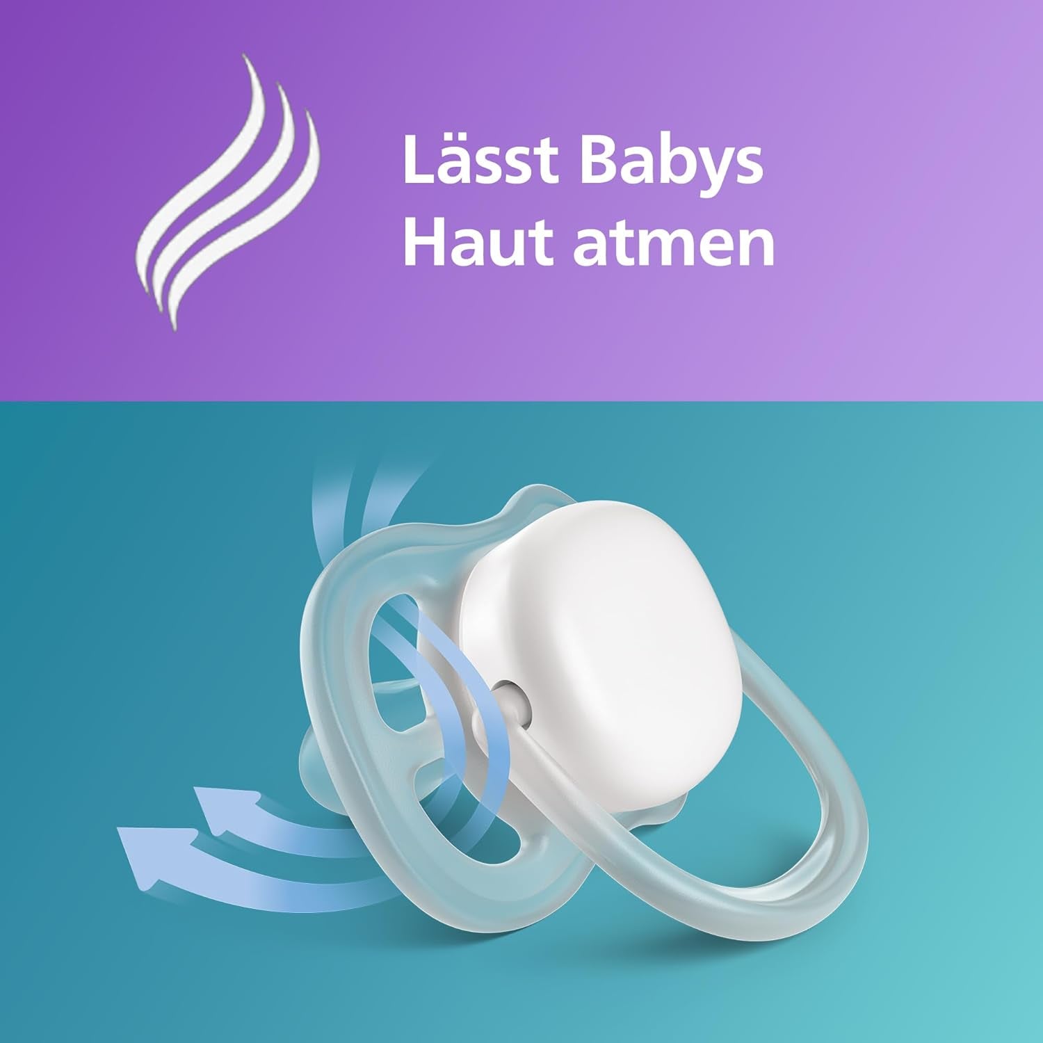 Smoczki Philips AVENT ultra air - Lekkie i oddychające smoczki dla dzieci w wieku 0-6 miesięcy, niezawierające BPA, z etui do przenoszenia jako sterylizator, 2 sztuki, model SCF085/24