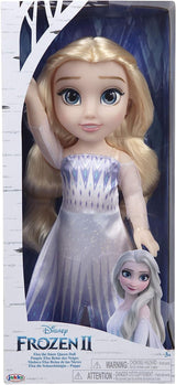 Disney Frozen 2 Elsa Doll — ruchoma lalka o wysokości 35 cm w kultowej modnej sukience i długich, rozwianych włosach zapewniających dodatkową zabawę, dla dziewczynek w wieku 3 lat i starszych, 214894