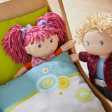 Lalka HABA Lily Lou - Lalka z miękkiej tkaniny od 18 miesięcy - 30 cm z ubrankami i włosami - Idealna towarzyszka zabaw dla małych dzieci - 1302842001
