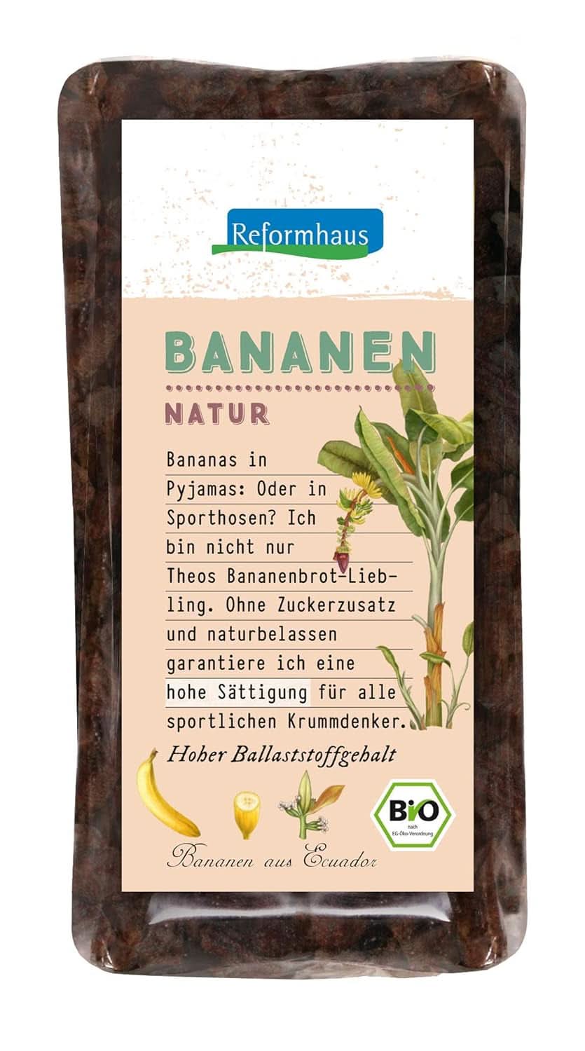 Banany w opakowaniu ekologicznym, 250 gramów Naty Shop produkty suszone