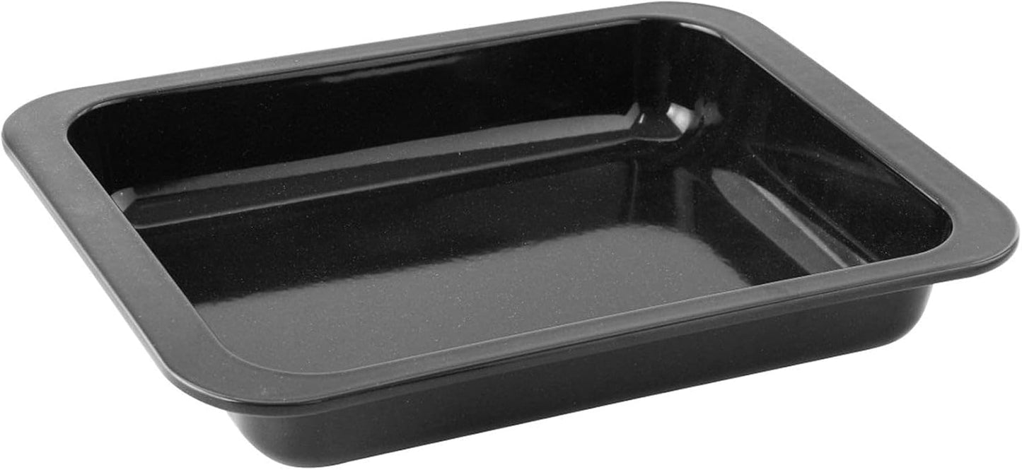 Zenker Ofenbackform (33 X 5 X 25 Cm) SPECIAL COOKING, Rechteckige Auflaufform Mit Enamelle-Versiegelung, Backform Mit Extra Hohem Rand (Farbe: Schwarz), Menge: 1 Stück Formy i blachy do pieczenia Naty Shop