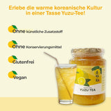 Easycookasia Koreański Napój – Herbata Yuzu | Owocowy, słodki i cytrusowy | Z witaminą C | Do herbaty, lemoniady, koktajli i deserów | Odkryj azjatycką kulturę herbaty (500g)