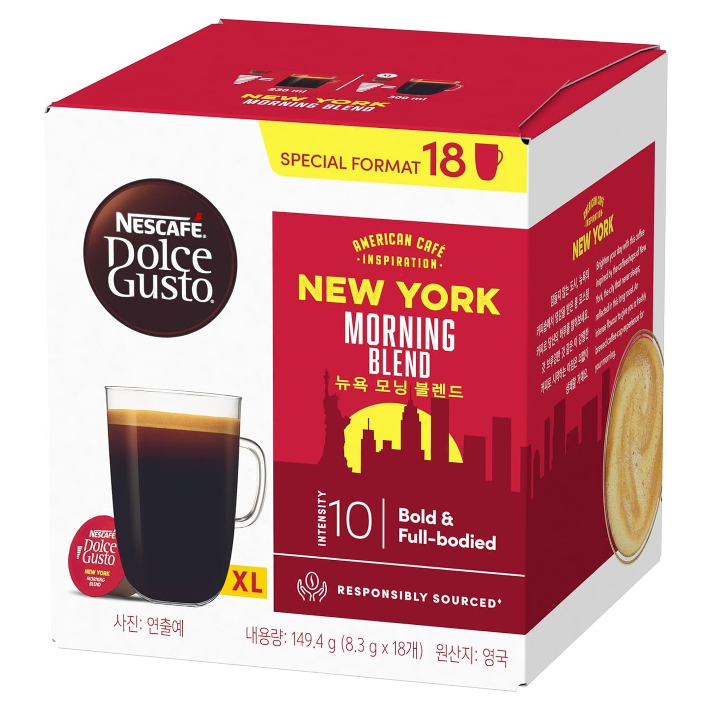 NESCAFÉ DOLCE GUSTO American Café Inspiration New York Morning Blend Kaffeekapseln 3-pak (3 x 18 Kapseln)
