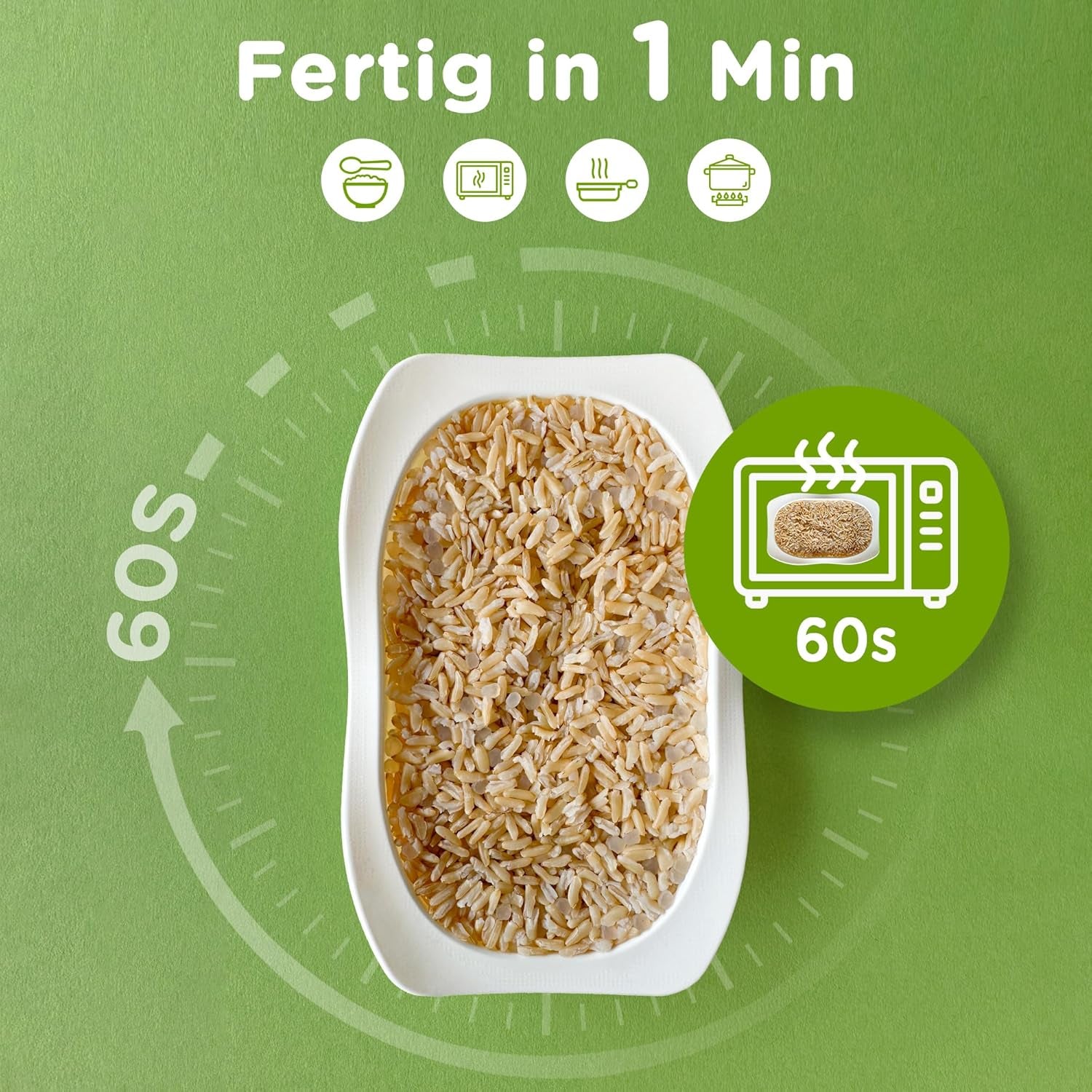Rodzina Elfów Konjak Reis Thai Brauner Shirataki Bowl - [Diätbox für 1 Wo.] - Instant Jasmin Reis - Fertiggerichte für Mikrowelle - Natürlich Superfoods Mikronährstoffe - Vegan/Low Carb/Fettfrei - 6er Box
