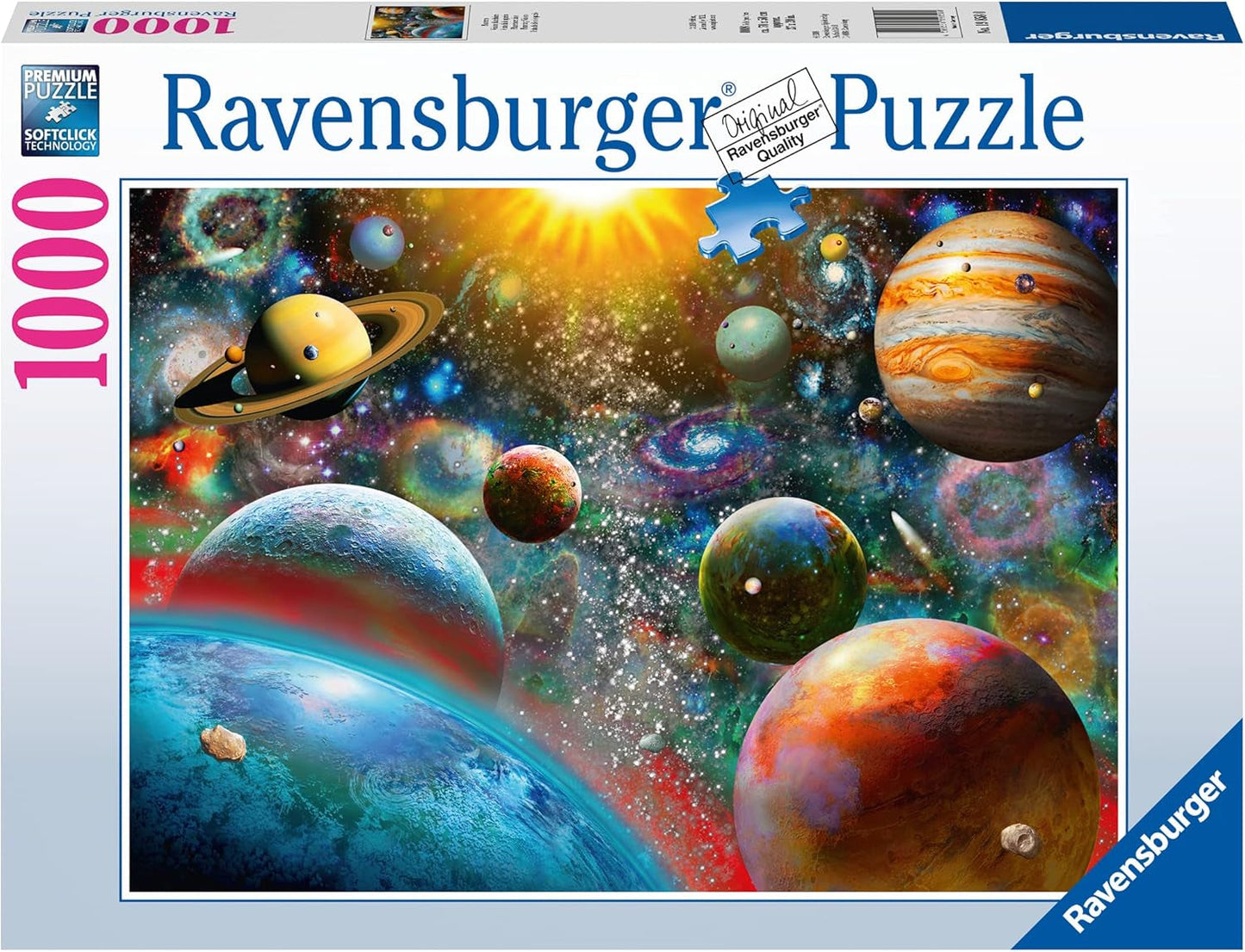 Ravensburger Puzzle 19858 - Planety - 1000 elementów puzzle dla dorosłych i dzieci od 14 lat, puzzle z motywem kosmosu Puzzle Naty Shop