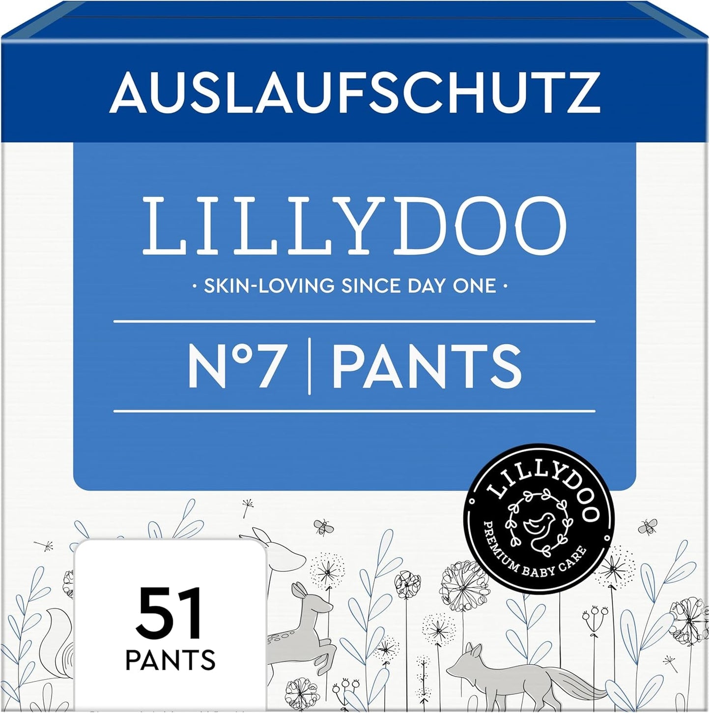Spodnie LILLYDOO przyjazne dla skóry, rozmiar 5 (12-17 kg), opakowanie miesięczne (105 sztuk)