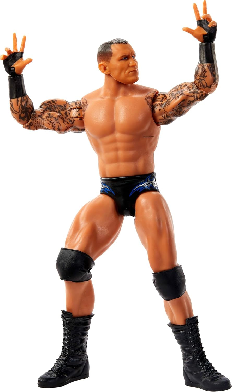 Figurka Mattel WWE Randy Orton, główna seria bitewna nr 154, ok. Wysokość 15 cm Postać kolekcjonerska z 10 punktami ruchu i realistycznym wyglądem, JCV42, [Multicolor] Figurki Naty Shop
