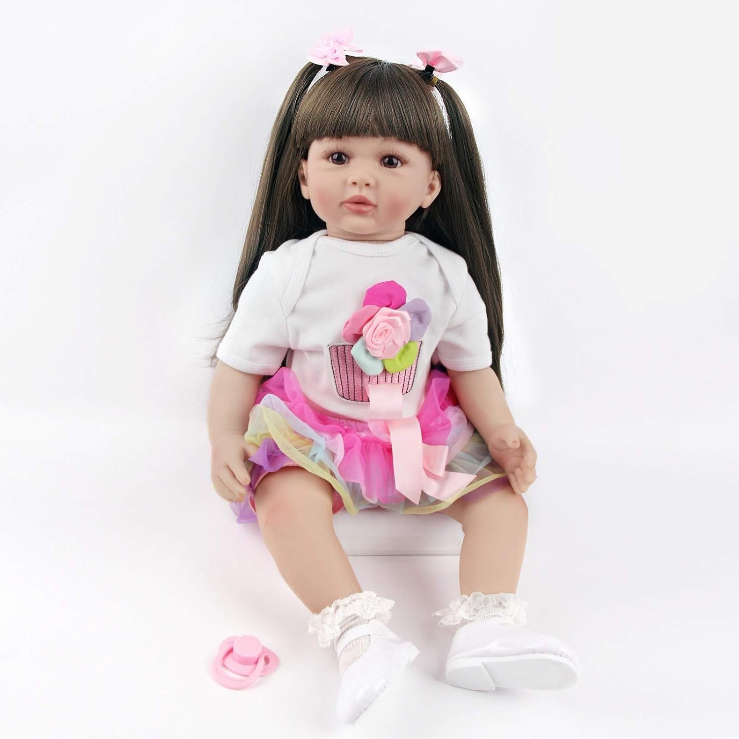 ZIYIUI 24-calowe lalki Reborn Baby, realistyczne lalki z miękkim ciałem, 60 cm ręcznie robione lalki Reborn Baby, prezenty świąteczne