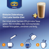 KRÜGER YOU Chai Latte Vanilla Cinnamon, błyskawiczny preparat do napojów mlecznych o smaku wanilii i cynamonu, 250 g (10 saszetek po 25 g)