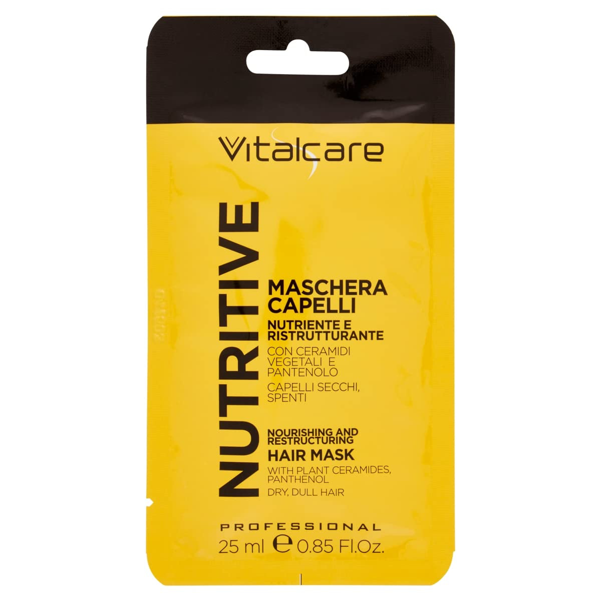 | Nutritive - odżywczo-regenerująca maska do włosów, kuracja do włosów suchych i błyszczących, z ceramidami roślinnymi i pantenolem, 25 ml Naty Shop maska do włosów Tytuł domyślny