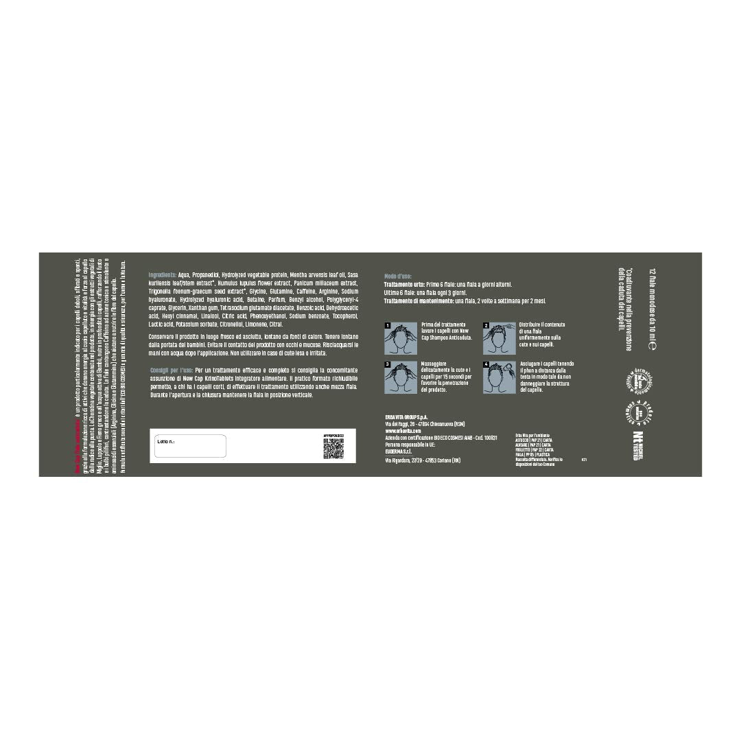 Newcap Anti-Fall Ampoules Kosmetyk do włosów słabych, 12 ampułek Pielęgnacja włosów Naty Shop