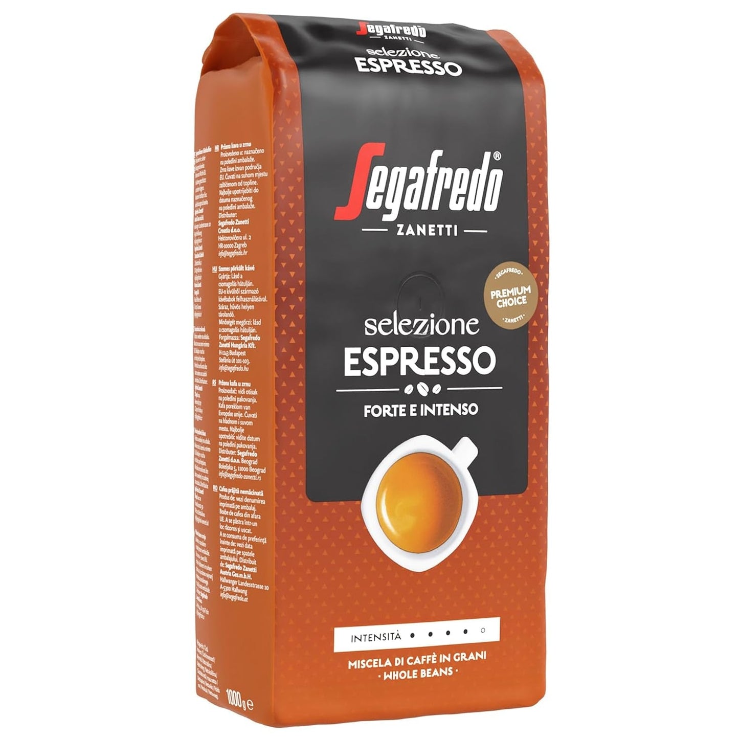 Segafredo Zanetti Selezione Espresso - Całe ziarna (opakowanie 1 kg) - Nadaje się do wszystkich włoskich specjałów kawowych - Prażenie od średniego do ciemnego, mocny i intensywny smak