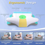 SAHEYER Poduszka pod szyję 2 w 1 Ergonomiczna poduszka podtrzymująca szyję i poduszka pod szyję Poduszka ortopedyczna dla osób śpiących na boku Poduszka z pianki Memory dla osób śpiących na boku Ortopedyczne poduszki szyjne pleców i brzucha Naty Shop