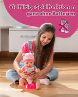 BABY Born Emma - laleczka bobas 43 cm - 10 funkcji, w tym akcesoria i materacyk - W pełni działa bez baterii - Odpowiednia dla dzieci w wieku od 3 lat