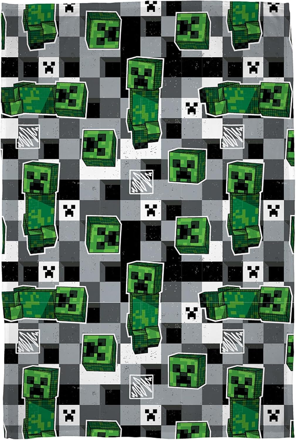 Oficjalny koc polarowy Character World Minecraft | Projekt bazgrołów Dwustronny 2 strony, super miękki, ciepły koc Łóżka i koce Besuche den Character World-Store Multicolor 150 X 100