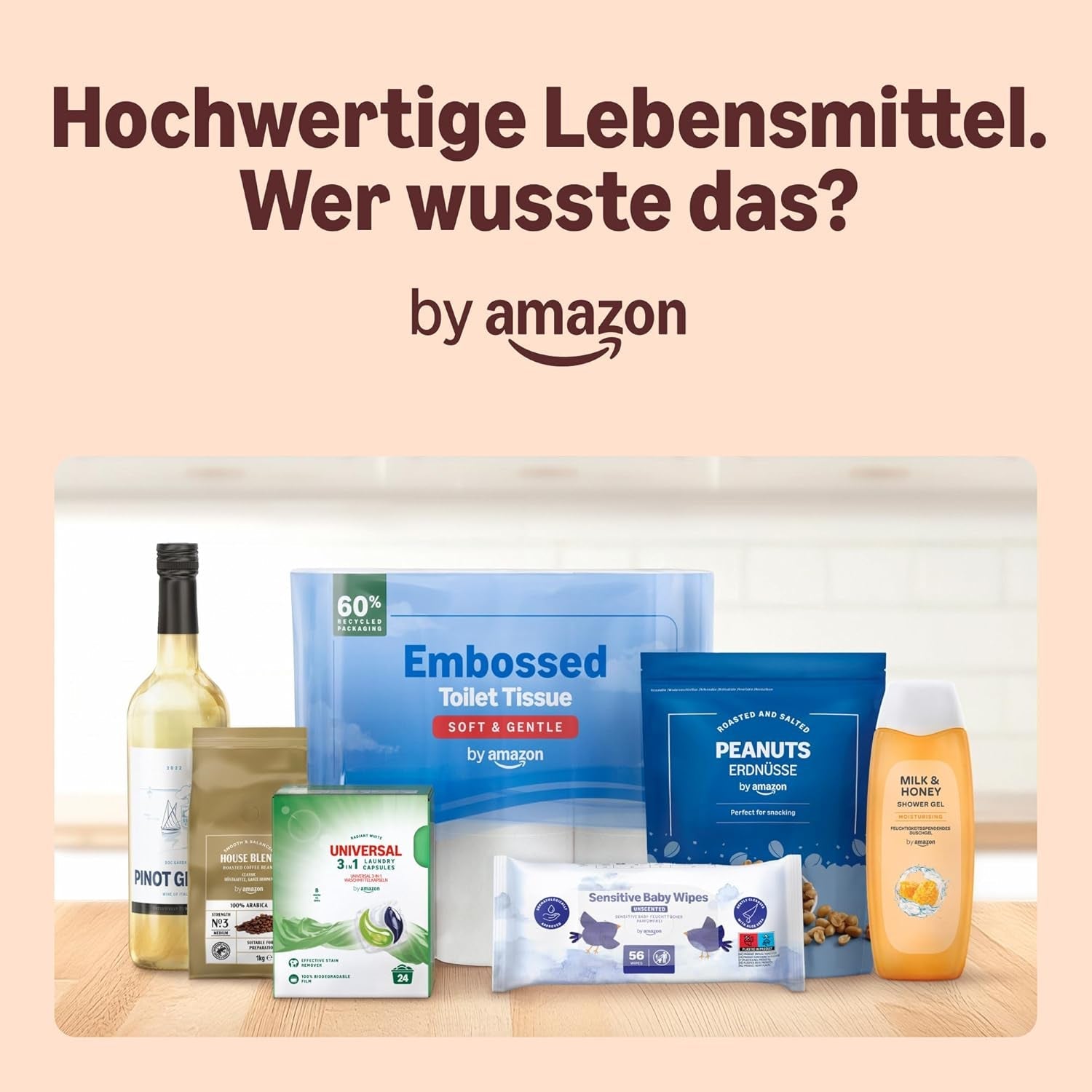 by Amazon Espresso Crema Röstkaffee Ganze Bohnen, 1kg (2 opakowania po 500g), Rainforest Alliance-Zertifizierung