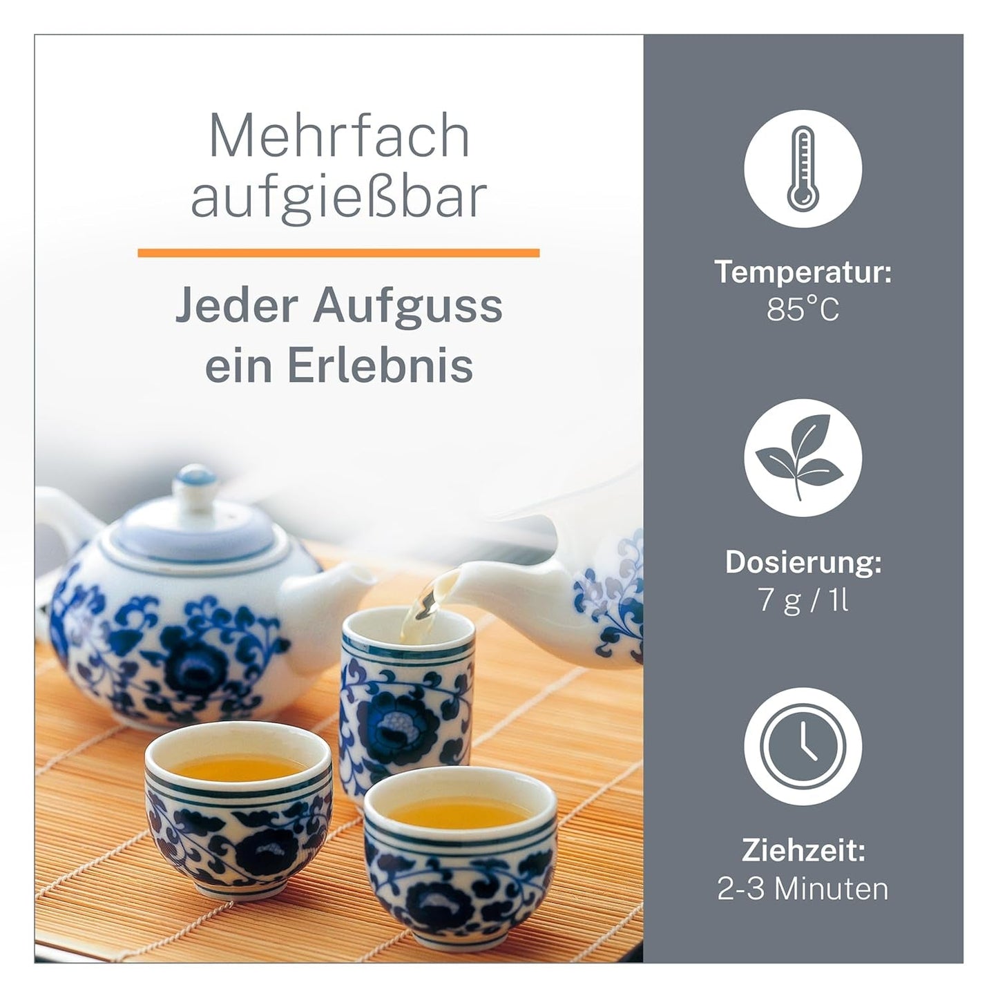 Ti Guan Yin Bio Oolong Tea 100g - Wysokiej jakości organiczna herbata Oolong z Chin - Wu Long (klasa ceremonialna) - Dla miłośników i koneserów herbaty - Mycupoftea