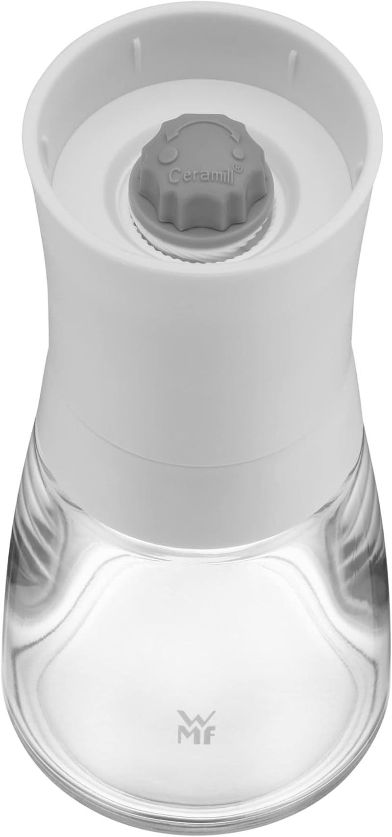 Młynek do soli lub pieprzu WMF Trend 14 cm, bez wypełnienia, młynek ceramiczny, plastik, szkło, biały Młynki i krajalnice Naty Shop