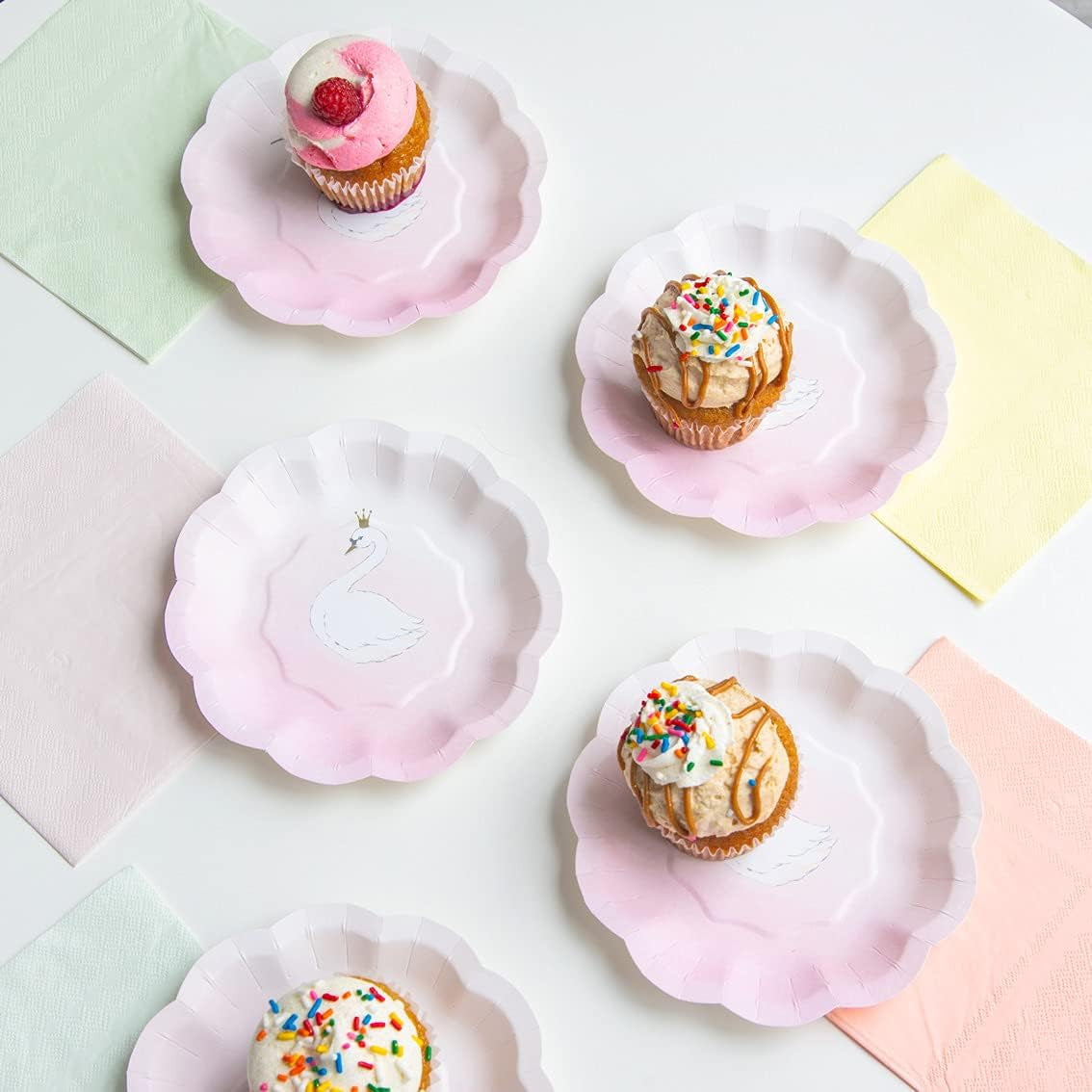Mówiące stoły Śliczne pastelowe serwetki | Wysokiej jakości jednorazowe miękkie serwetki nadające się do recyklingu dla dzieci urodziny Baby Shower wieczór kawalerski piknik zastawa stołowa do decoupage