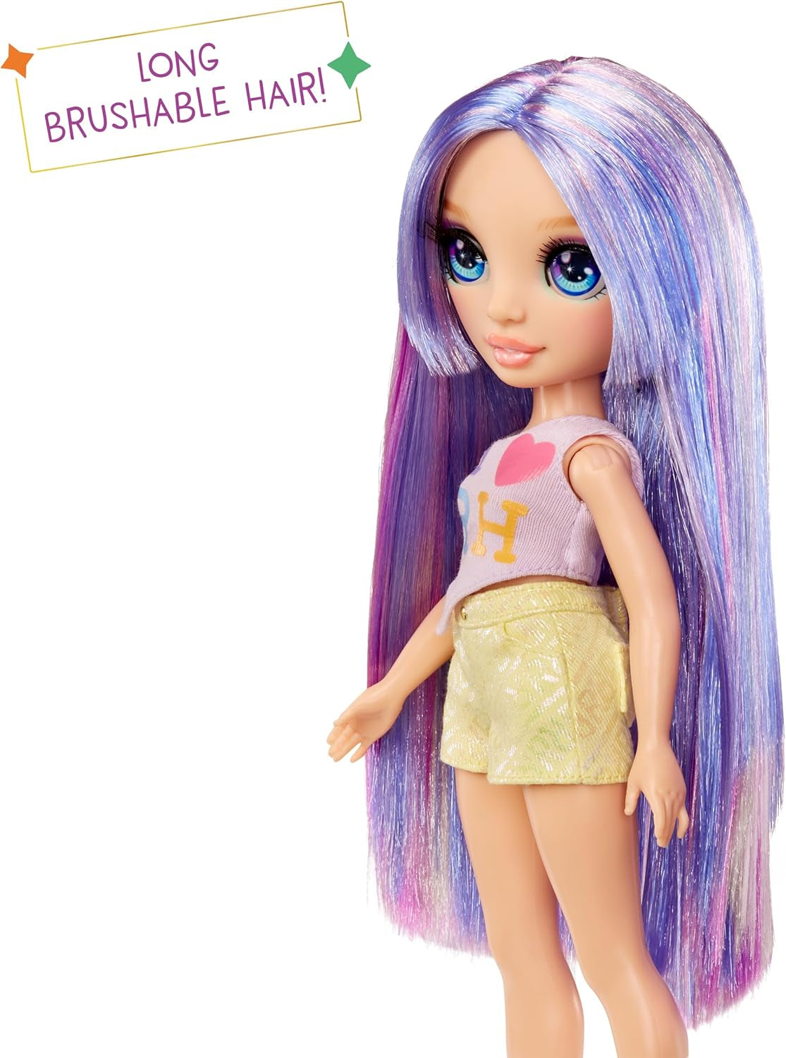 Rainbow High Lalka My Fashion Style - Fioletowa - 28 cm Fioletowa lalka modowa z atrakcyjnym strojem i stylową torbą, do zabawy, pozowania i kolekcjonowania, dla dzieci w wieku 4-12 lat