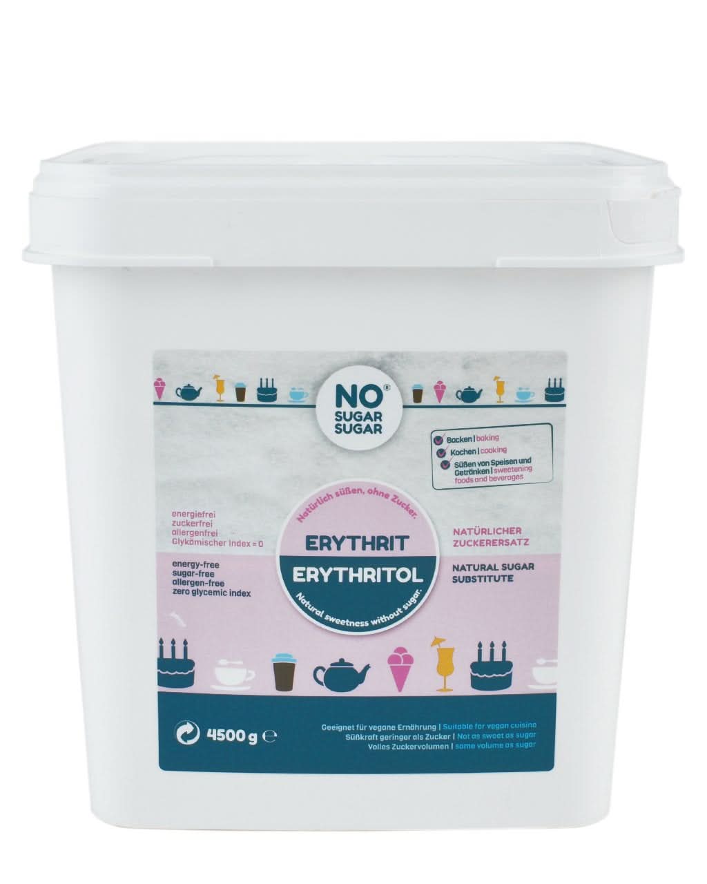 Bez cukru, naturalny erytrytol bez kalorii, nadający się jako zamiennik cukru, 4,5 Kg Słodziki Naty Shop 4,5 Kg
