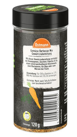 Ostmann Gewürze - Mieszanka do grillowania Gemüse | Gewürzzubereitung für Gemüse | Mediterrane Kräuternote für Grillgemüse, Tofu und Co. | 120 g na sitku