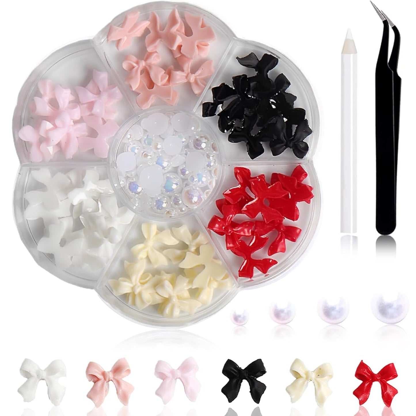 1 Karton Nail Art Charms, 3D Flowers Nagelkunst Charms, Acryl Blumen Nagel Strass Mit Ozdoben, Nagel Edelsteine, Nagel Zubehör Für Mädchen, Nagelkunst Dekoration, DIY Handwerk Nail Design