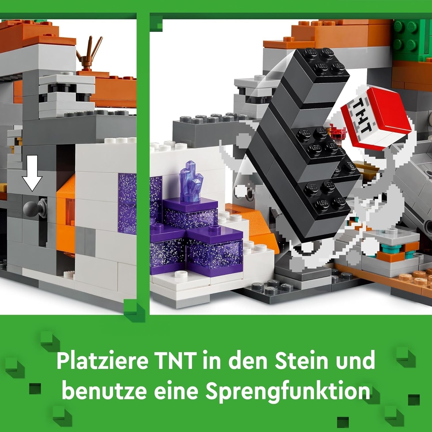 LEGO Minecraft Kopalnia Badlands Gra wideo Zestaw zabawek górniczych dla chłopców i dziewcząt w wieku od 8 lat Zabawne klocki budowlane Zestaw przygodowy Prezent urodzinowy 21263 Zestawy do budowania Besuche den LEGO-Store