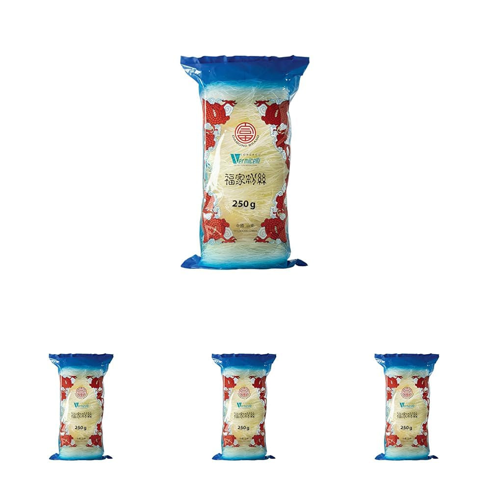 Makaron szklany DIAMOND, makaron długi szklany, naturalnie wegański i bezglutenowy - 1 x 250 g