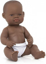 Lalka Miniland Baby, afrykański chłopiec, 32 cm, anatomicznie poprawna