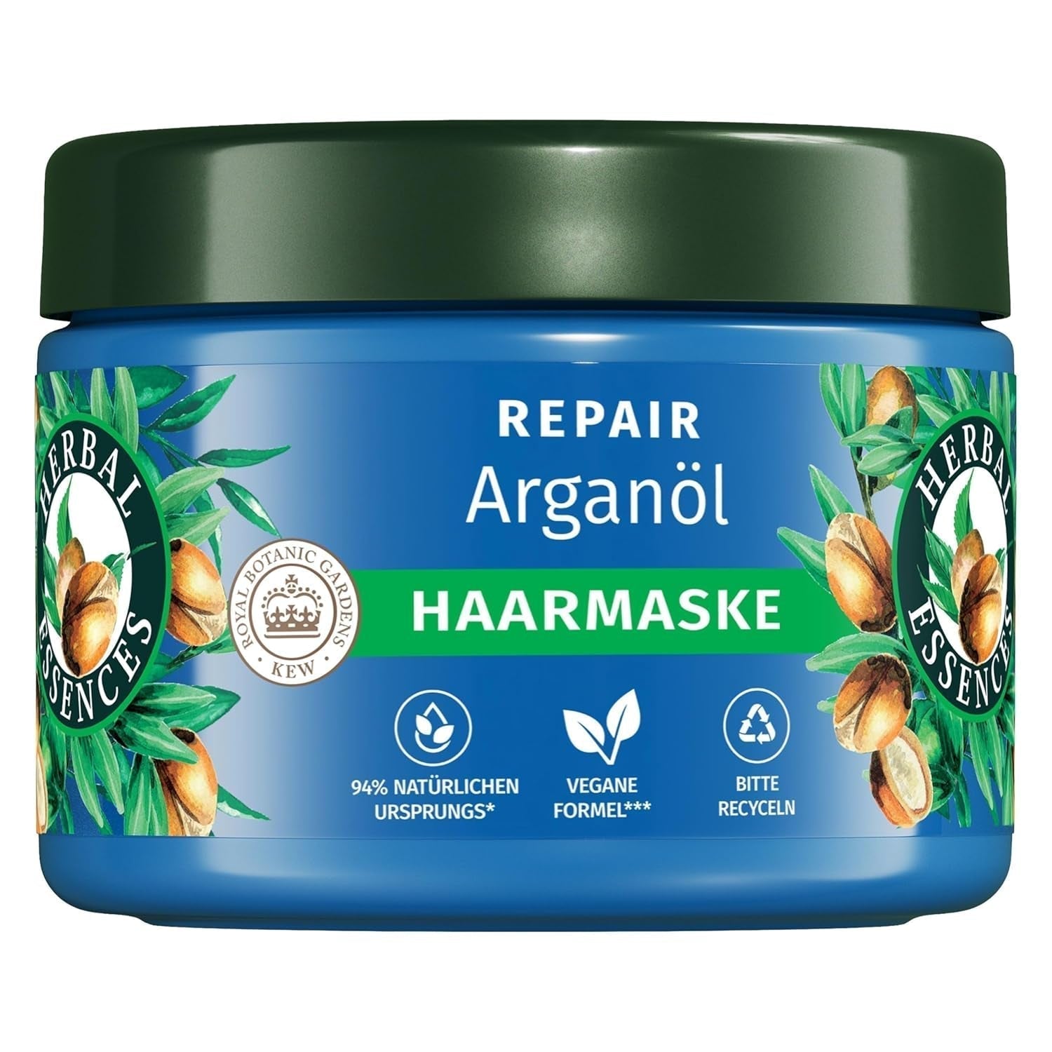Herbal Essences Maska naprawcza do włosów z olejkiem arganowym 300ml. Od zniszczonych włosów po gładsze i bardziej błyszczące. Intensywna terapia. Ze składnikami naturalnego pochodzenia. Vegan Naty Shop Maska do włosów 300 ml (1 opakowanie) Maska do włosów