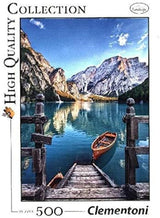 Clementoni 35039 Braies Lake - 500 elementów puzzli od 9 lat, kolorowe puzzle dla dorosłych w odważnych kolorach, gra zręcznościowa dla całej rodziny, fajny pomysł na prezent Puzzle Naty Shop