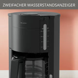 Krups F30908 ProAroma Ekspres do espresso z filtrem i szklaną karafką, pojemność 1,25 l, 10-15 filiżanek, 1050 W, czarny