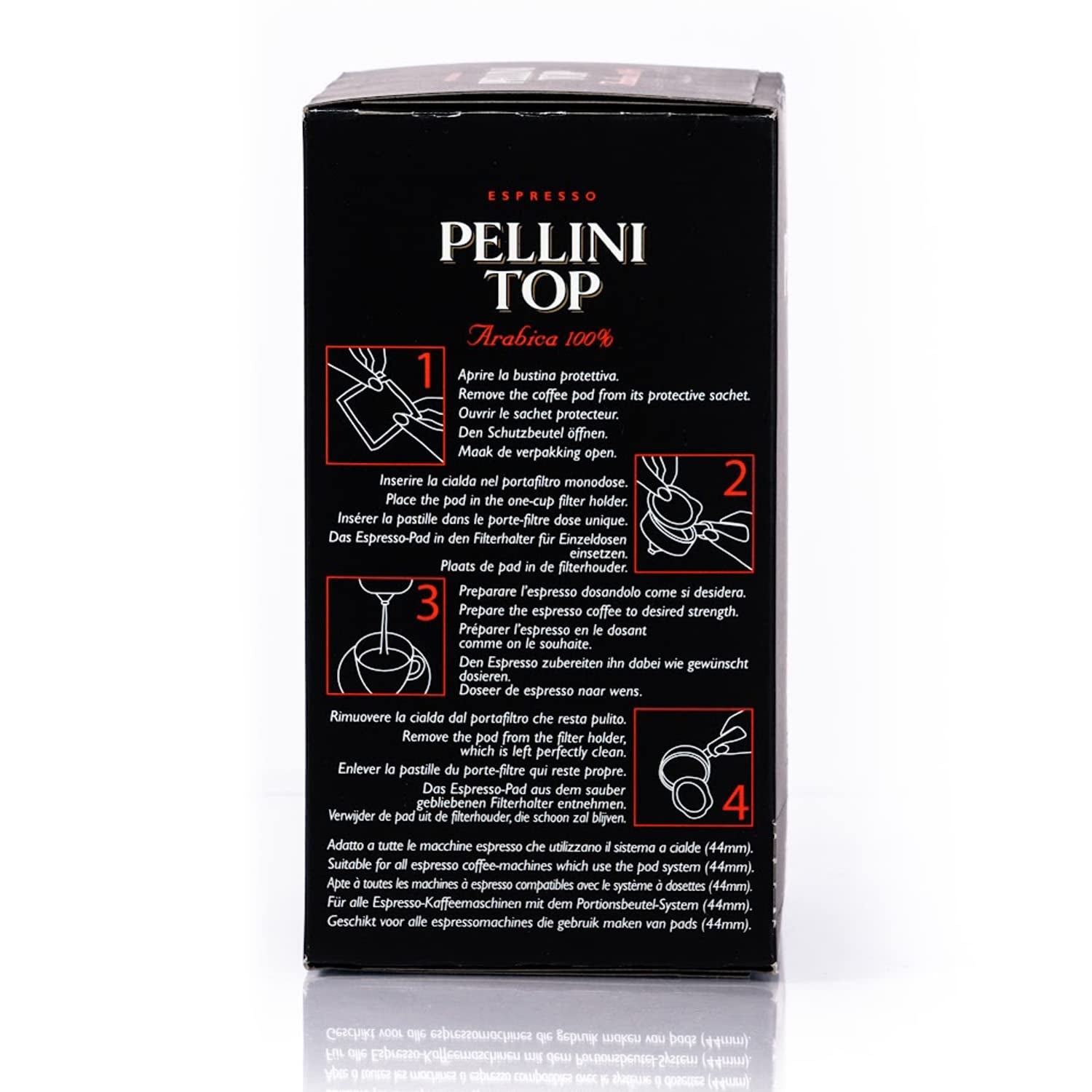 Pellini Caffè, Espresso Pellini Top 100% Arabica - 6 opakowań z 18 saszetkami (6x126 g, łącznie 108 saszetek)