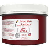 Barwnik spożywczy Sugarflair Max Concentrated Czerwony, silnie skoncentrowany barwnik spożywczy do marcepanu i fondantu, barwnik w paście Max Concentrated - 400 g