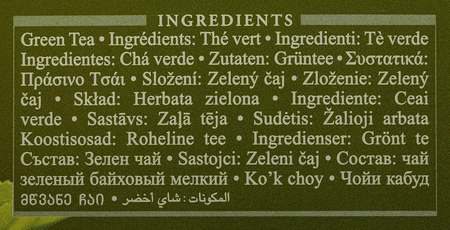 Ahmad Tea - Herbata zielona - Smakowe, pojedynczo pakowane torebki herbaty zawierające 2 g herbaty w porcji - 20 torebek z paskiem (zestaw 2 sztuk)