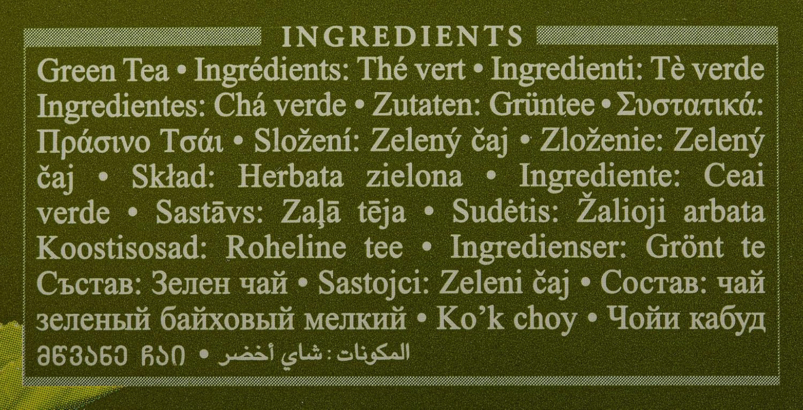 Ahmad Tea - Herbata zielona - Smakowe, pojedynczo pakowane torebki herbaty zawierające 2 g herbaty w porcji - 20 torebek z paskiem (zestaw 2 sztuk)