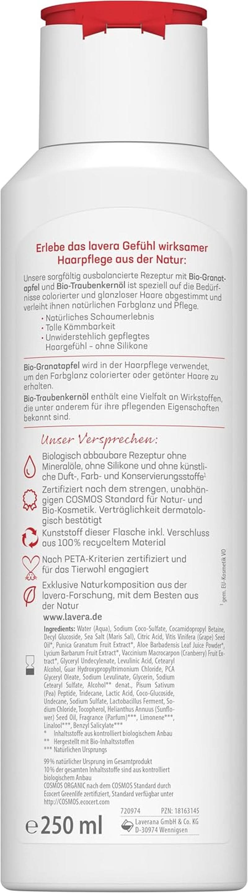 Lavera Care Szampon Color Shine & Care, wegański, 250 ml Prysznic i kąpiel Naty Shop