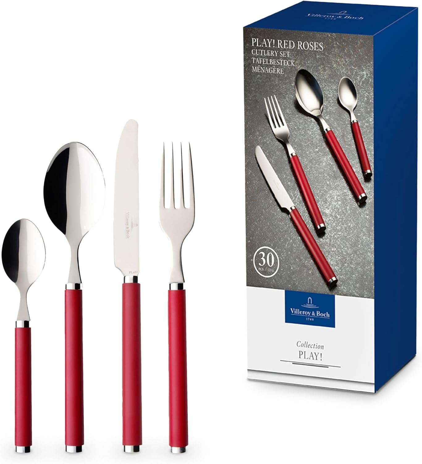 Villeroy & Boch – Graj! Zestaw sztućców Red Roses 30 sztuk Kitchen Naty Shop