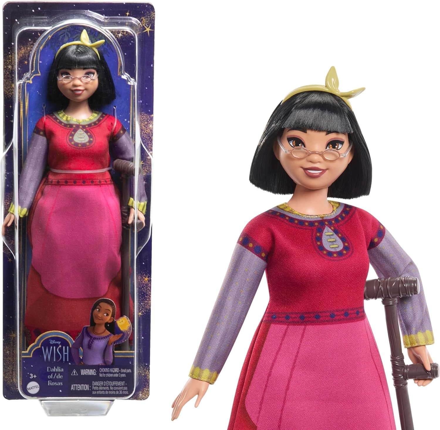 Mattel Disney Wish Dahlia of Rosas Lalka i akcesoria, przegubowa lalka modowa, HPX24