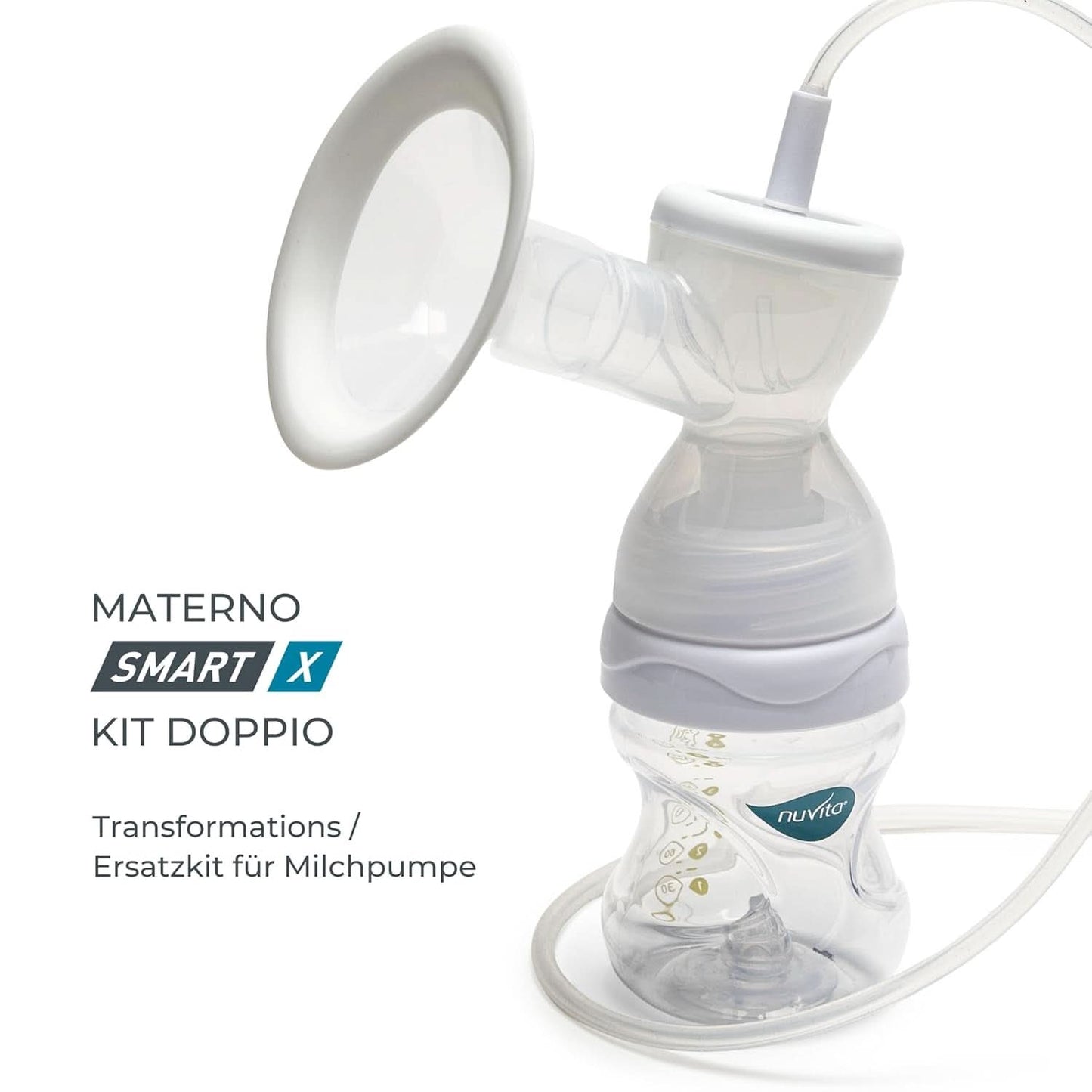 Zestaw podwójnej pompki Nuvita Efficient do Materno Smart X - 1287KDX | Kompletny zestaw akcesoriów, butelka antykolkowa zatwierdzona przez Aio Accesorii Hrana si Alattare Bebe Naty Shop