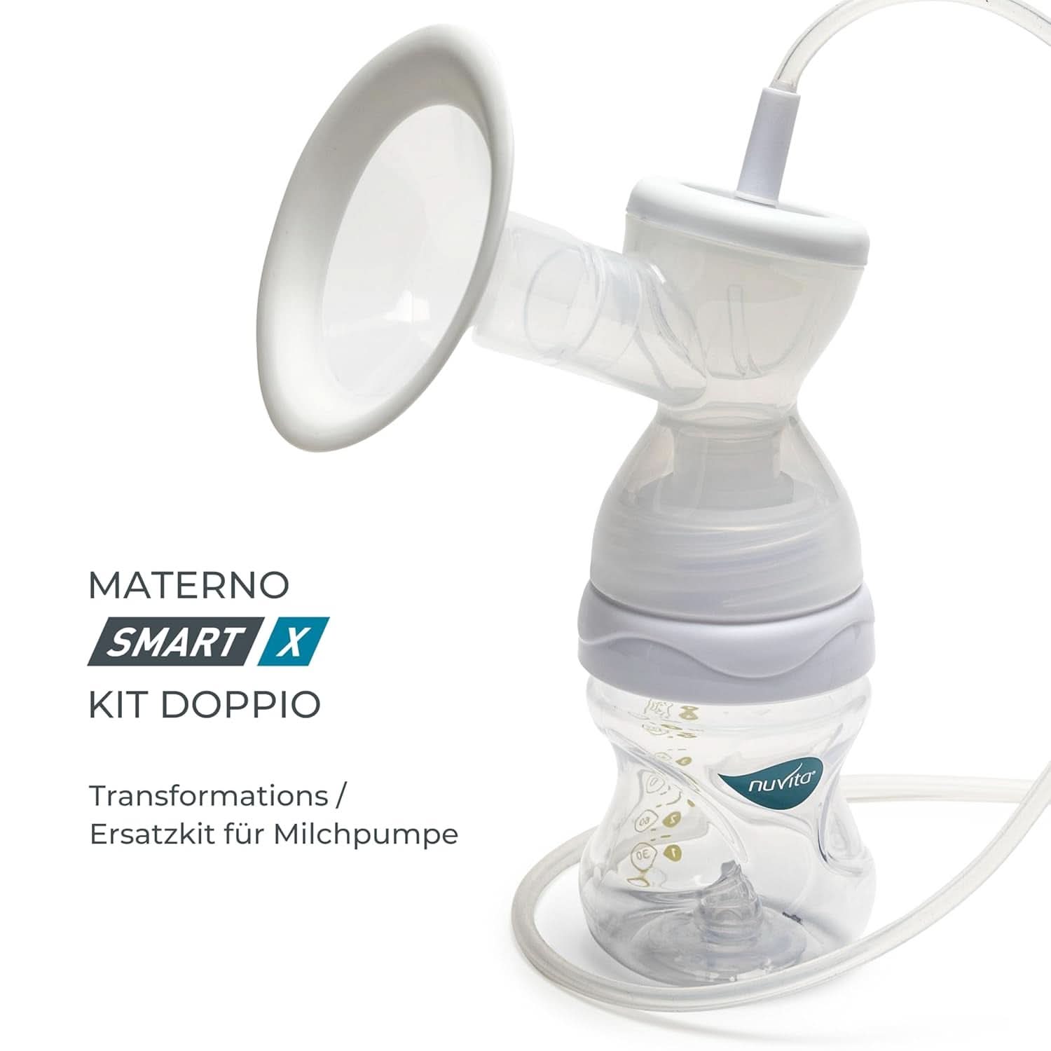 Zestaw podwójnej pompki Nuvita Efficient do Materno Smart X - 1287KDX | Kompletny zestaw akcesoriów, butelka antykolkowa zatwierdzona przez Aio Accesorii Hrana si Alattare Bebe Naty Shop