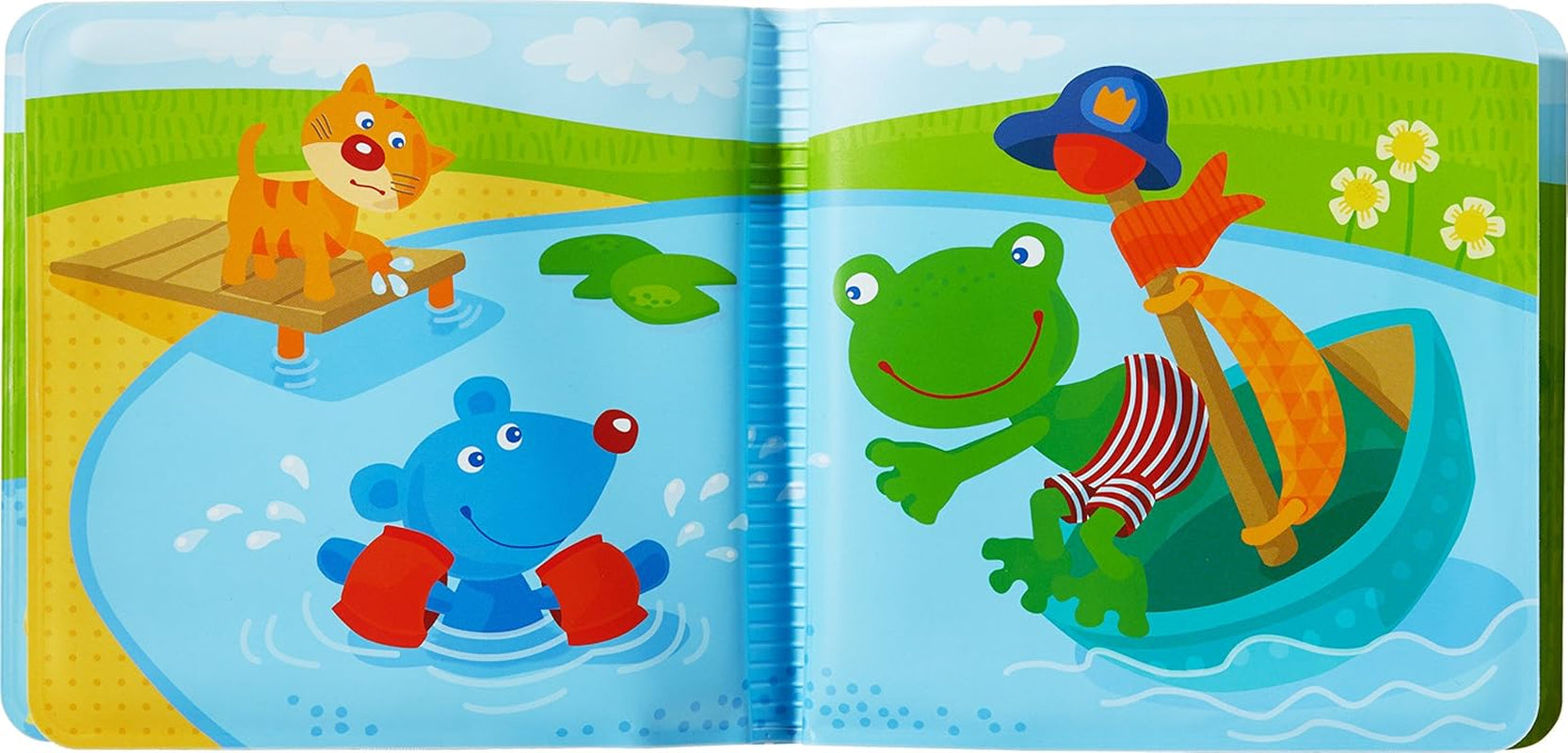 HABA 302634 Kapitan Żaba 2 książeczka do kąpieli, zabawka dla najmłodszych Baby Toys Naty Shop