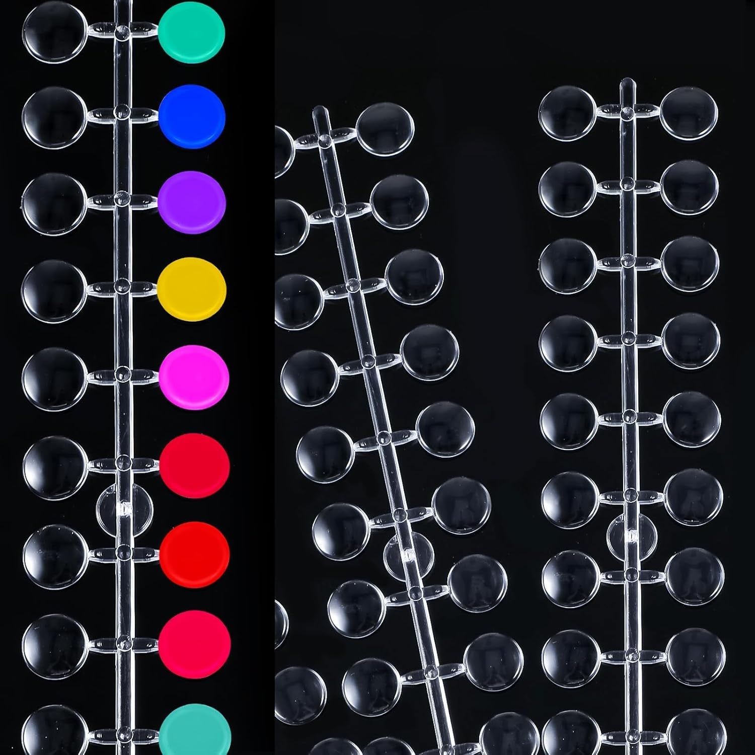 240 Stück Nagel Display Punkt Farbpunkte,Przezroczysty wyświetlacz zdobienia paznokci,Nagellack wyświetla Rund Für Nagelstudio Und Anfänger,Zdjęcia paznokci DIY Nagelstudios